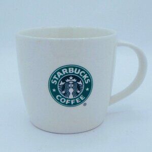 Starbucks 2008 Coffee Ceramic Mug 12 oz  Mermaid White Green logo     U